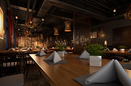 百色简约大气中式风格餐厅设计装修效果图