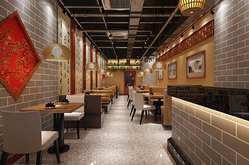 百色传统中式餐厅餐馆装修设计效果图
