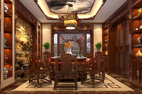 百色温馨雅致的古典中式家庭装修设计效果图