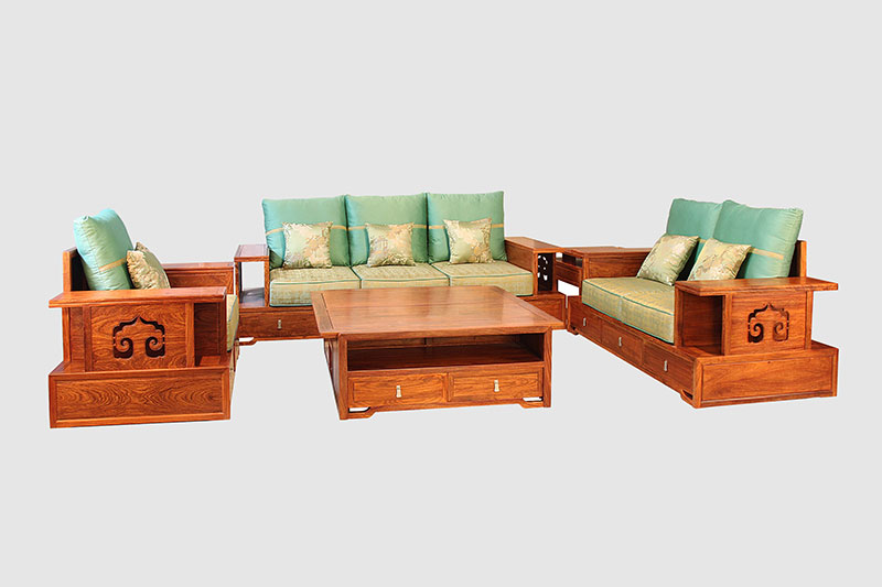 百色中式实木沙发简直太美了
